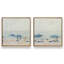 Seaside Umbrella Harmony Set of 2 Canvas Prints in a Silver Frame, 32" x 32"-35029135-35029237