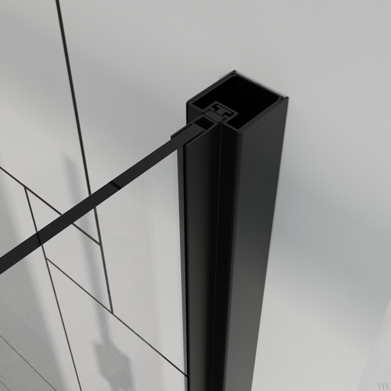 Pivot Bifold Frameless Glass Shower Door 1/4 Inch (6Mm) Tempered Clear Glass Swing Shower Panel In Finish, Reversible Installation