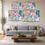 «Summer Pink Floral» par Farida Zaman - Impression sur toile-660853678-660853681