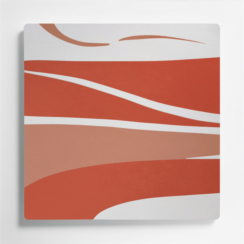 Minimalisme 89, art mural en métal brun, H 12 po x l 12 po
