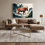 Wildlife Mountain Bongo Black Canvas Wall Art-1941906599