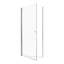 Porte de douche pivotante circulaire sans cadre en chrome avec verre trempé épais de 1/4 po (6 mm)