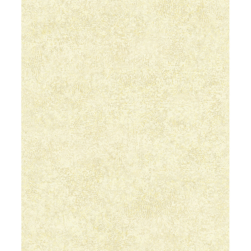 Dollison 10.05m x 53cm Textured Metallic Finish Wallpaper Roll, Cream