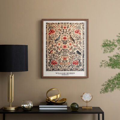 WM MORRIS Series CCCV Framed Print - Solid Wood