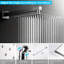 Wall Shower Faucet System Set Chrome 16inch Rainfall Shower Head Mixer Valve