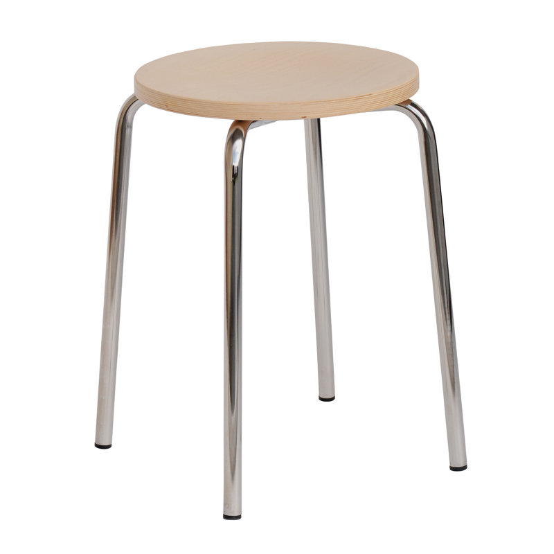 Industrial Stool, Chrome