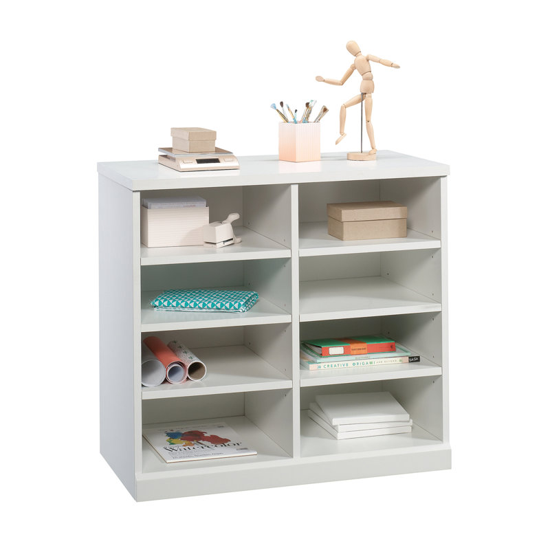 Armoire de rangement ouverte, Blanc
