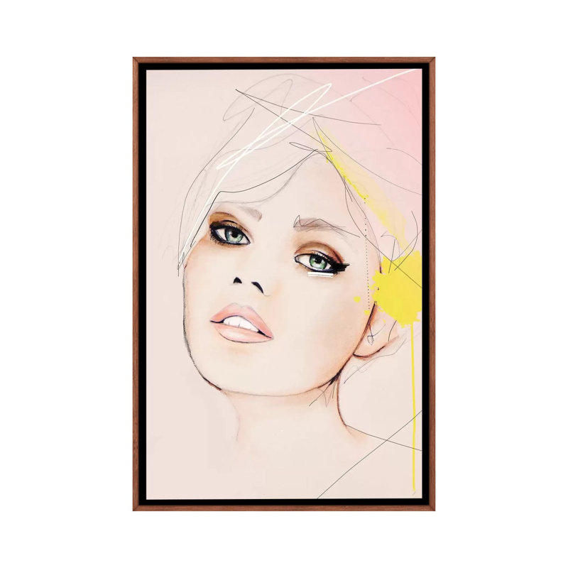 Meanwhile by Leigh Viner - Print on Canvas, 66.04 cm H x 45.72 cm W, Classic Brown Wood Framed