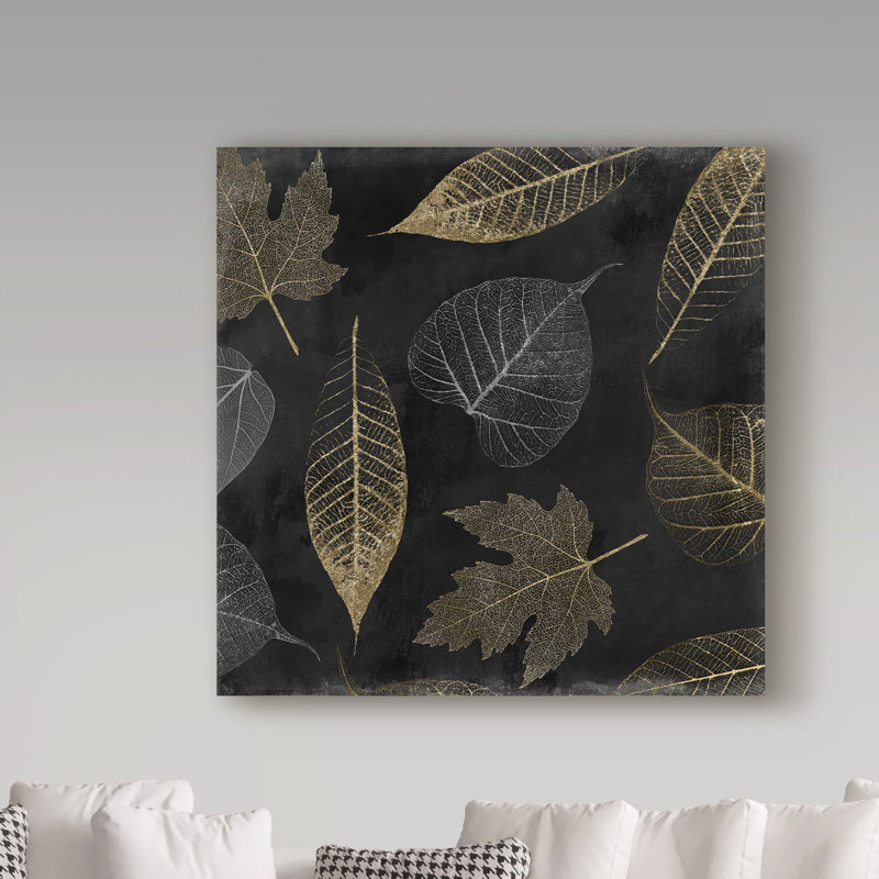 «Jade», affiche rétro sur toile tendue «Autumn Gold Black», H 35 po x l 35 po