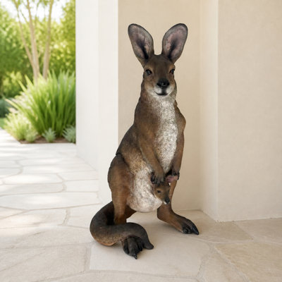 Kangaroo and Joey Garden Statue
