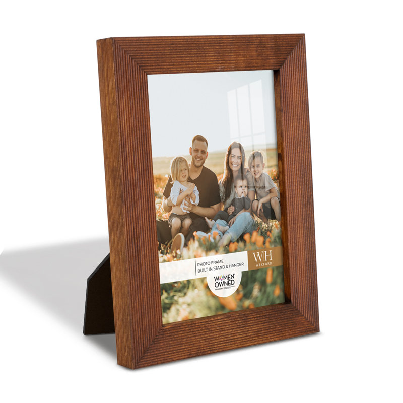 Cadre photo simple en bois, 6 po x 8 po, Noyers