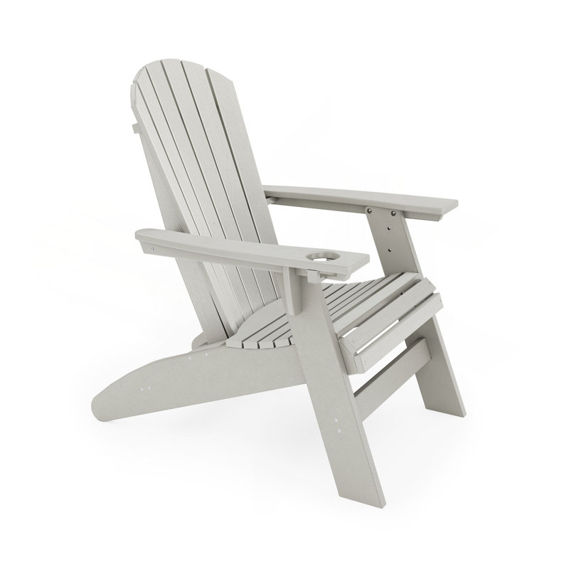 Adirondack Chair – Sturdy HDPE Poly Lumber For Poolside, Patio, And Garden Relaxation, Dark Gray