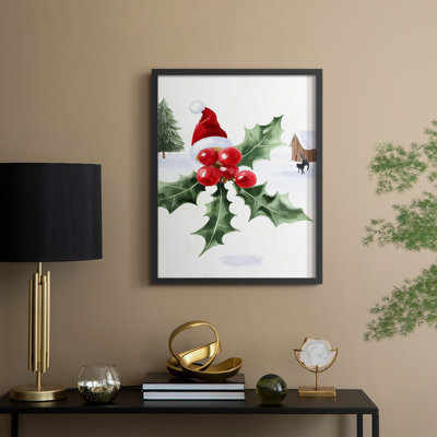 «Christmas Holiday Art DCCL XXXV», reproduction d'art encadrée - bois massif
