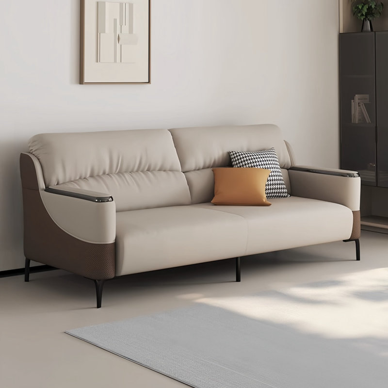 Isolde, Khaki/Coffee, 34.25" H x 74.8" W x 34.25" D