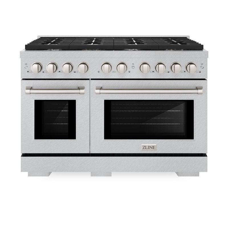 ZLINE 48" Stainless Steel Double Oven Gas Range with Griddle