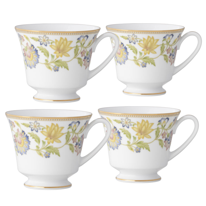 Ensemble de 4 tasses à café 8 oz Noritake Tusker Garden