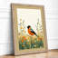 Garden Robin Botanical - Framed Print-1987927859-1987927861