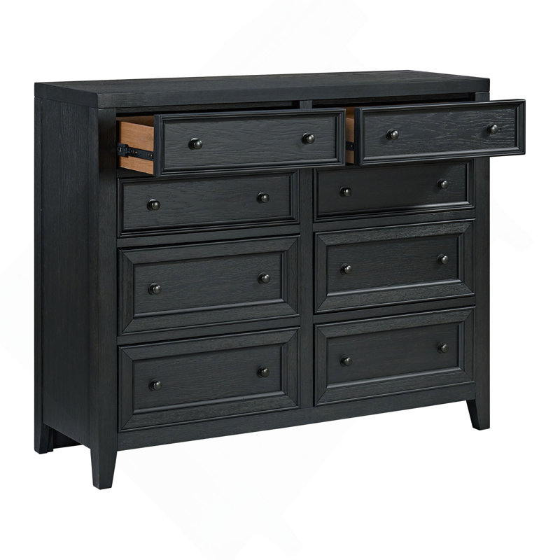 Rangement polyvalent pour commode et commode multi-tiroirs, Noir