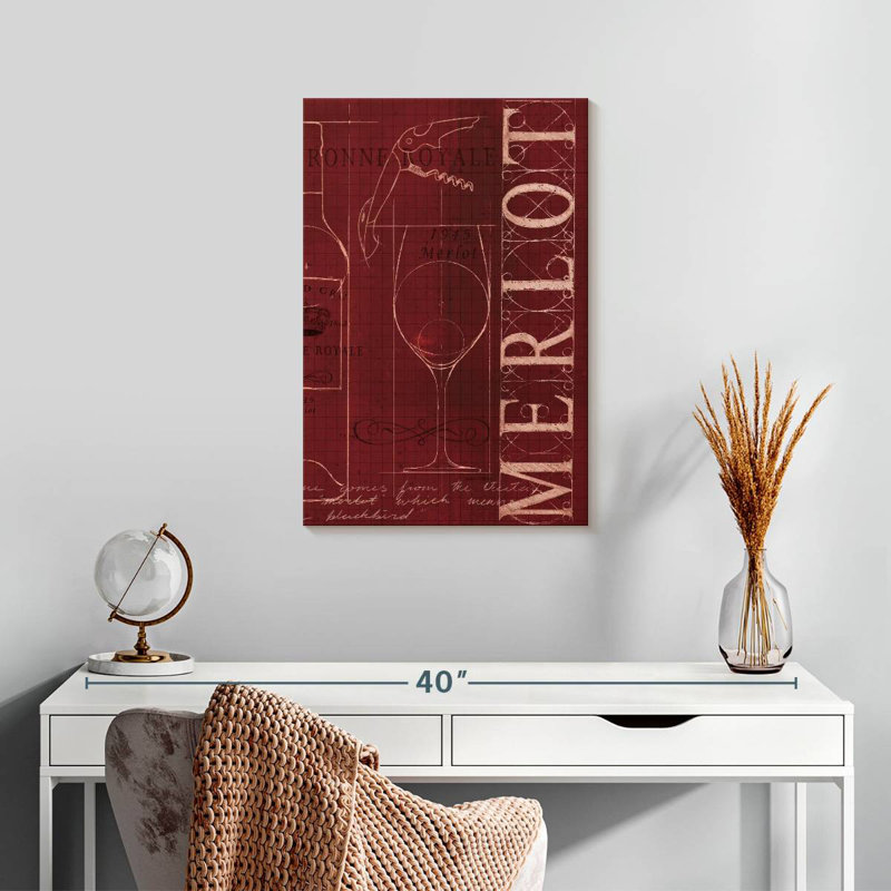 Yarlin Wine Blueprint IV, 24" H x 16" W