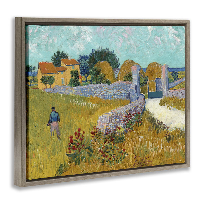 Cadre flottant Farmhouse In Provence, design par Vincent Van Gogh, Cadre flottant orme Montalcino, H 17 po x l 21 po
