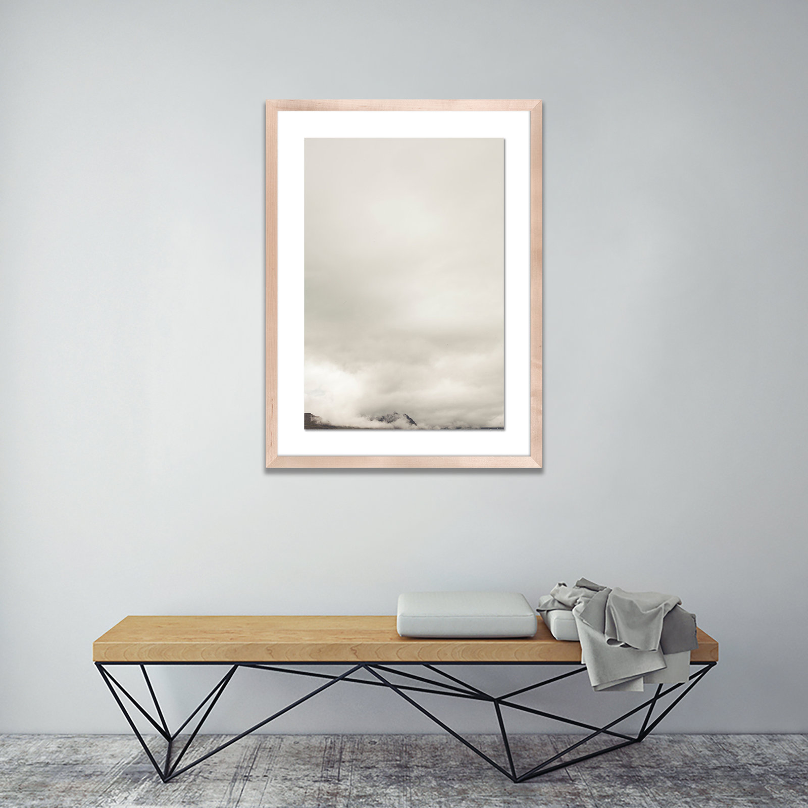 Clouds 11 by Riley Ryan, 24" H x 18" W x 1.5" D, Natural