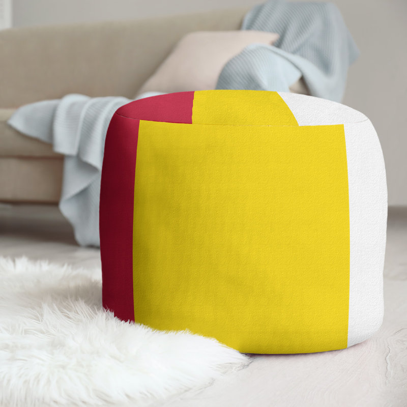 repose-pieds rond 20,5", Rouge / jaune / blanc