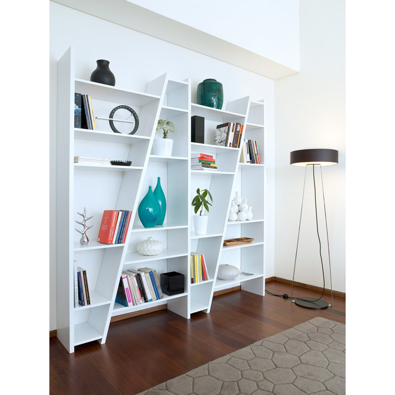 Geometric Bookcase, Pure White