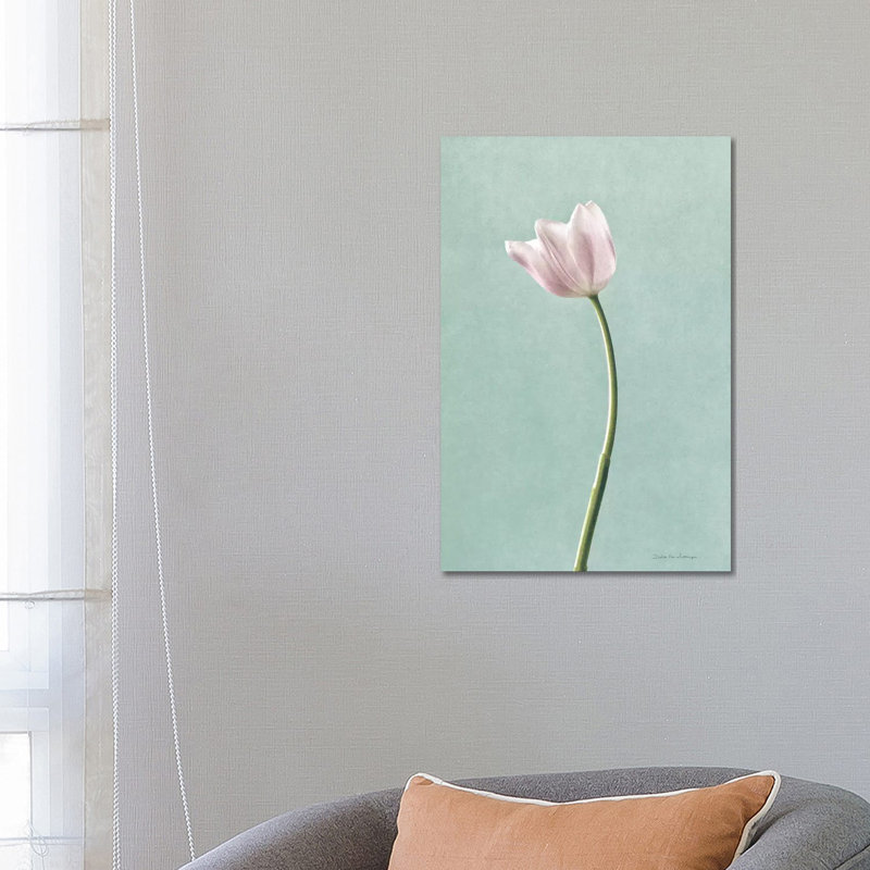 Light Tulips I Harbor Grey by Debra Van Swearingen - Wrapped Canvas Painting, 66.04 cm H x 45.72 cm W x 1.91 cm D