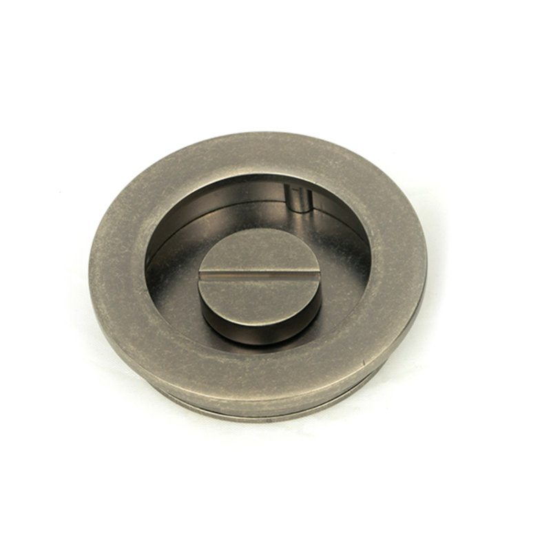 Door Accessory, 6cm H x 6cm W x 1.3cm D, Pewter Patina