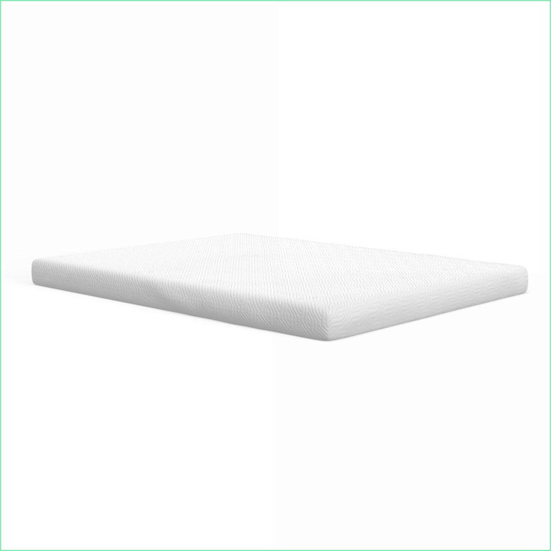 Matelas: matelas simple en mousse viscoélastique imprégnée de gel de 6 po, support ferme | Blanc cassé | Mousse