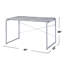 Faux Concrete Top Rectangular Writing Desk, Silver