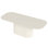 Grande table de cuisine ovale de 220 cm (86,61 pouces), table à manger blanche crème pour 8 personnes, pour cuisine ou salle à manger.