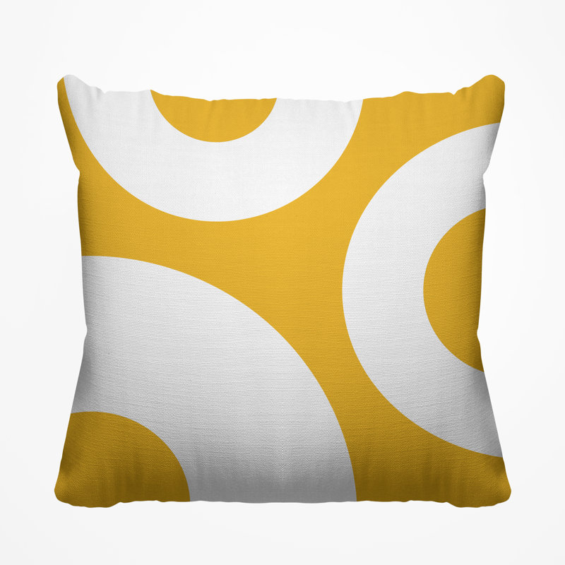 Coussin décoratif intérieur / extérieur Ramsey, L 19 po x H 19 po, Jaune