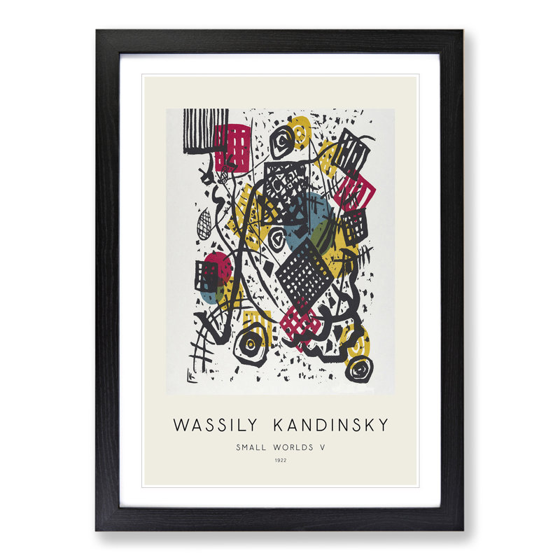 Small Worlds V by Wassily Kandinsky - Picture Frame Painting, 65cm H x 48cm W x 2cm D, Black