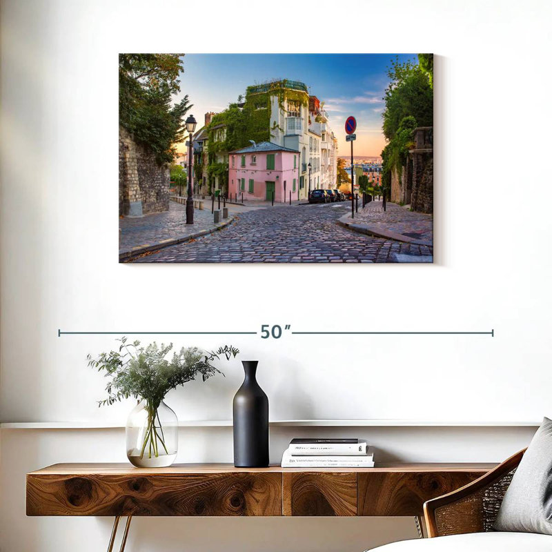 Vieille rue Kavia à Montmartre, H 24 po x l 36 po