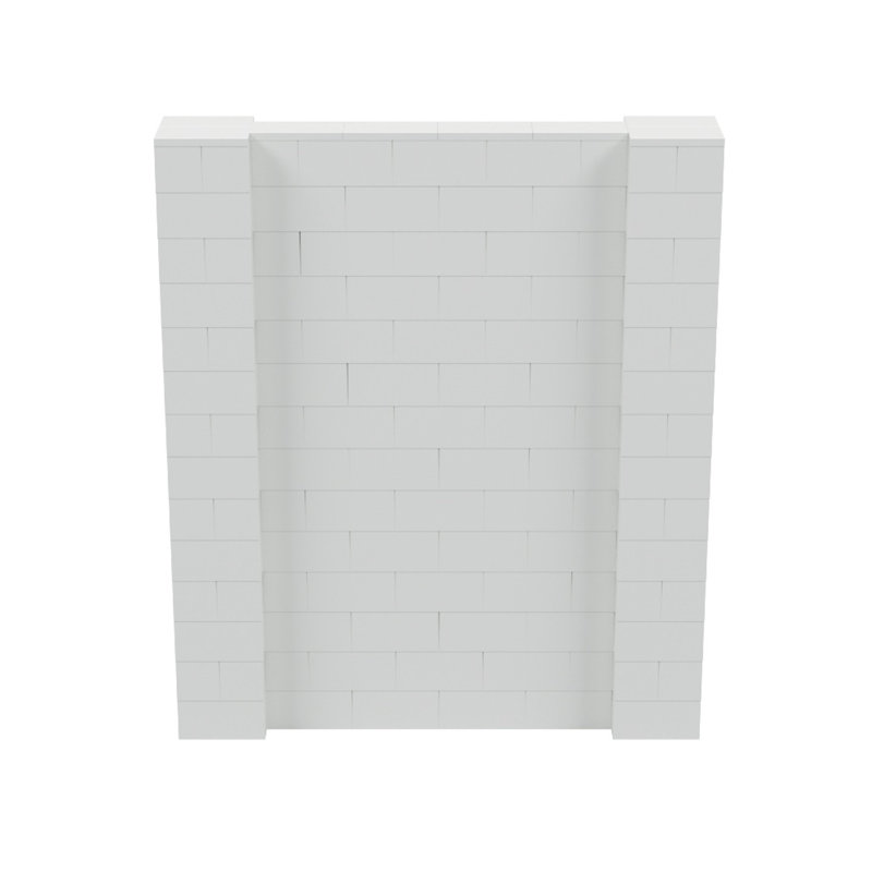 Ensemble mural de blocs géants 7 'T, H 84 po x l 72 po x P 12 po, Gris clair