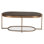 Fresno 43" Coffee Table With Black Marble And Antique Brass Base