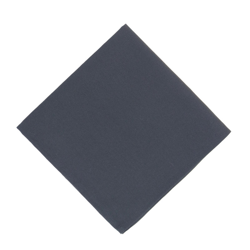 Serviette carrée en polyester, Noir