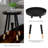 Modern Side Table with Tray Top, Black-357658348