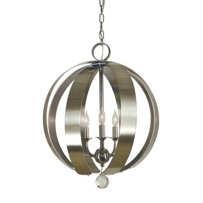 Lustre 5 lumières Kahlis par Everly Quinn, Nickel brossé