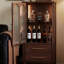 Vitrines en bois massif noisette + verre