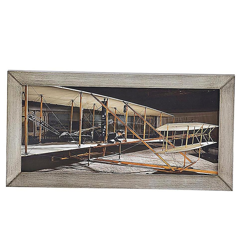 15.7x1.2x29.9" Flight Diptych Wall Art Traditional Plane Design, Multicolored