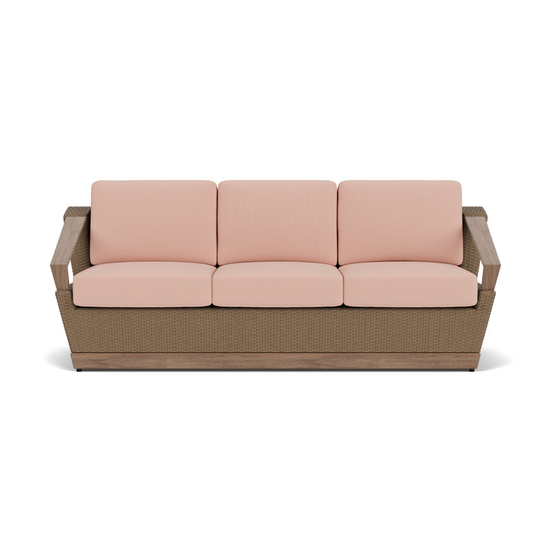 Charisma Outdoor 3 - Seat Patio Sofa, Azulu Clay