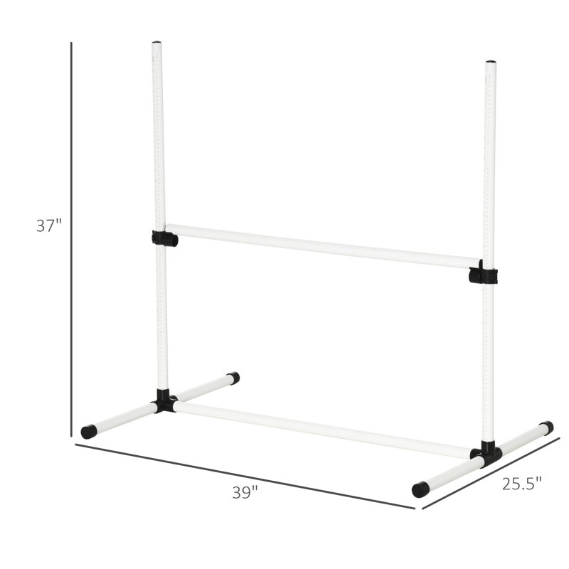White Adjustable 4-Bar Dog Agility Training Set