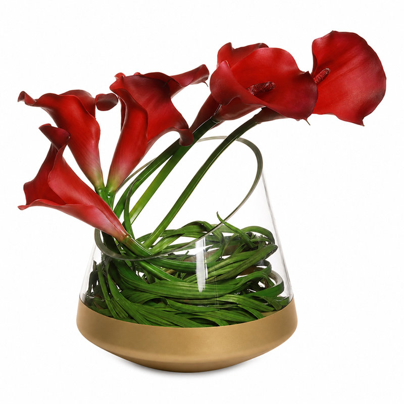 Faux Red Calla Lily Arrangement