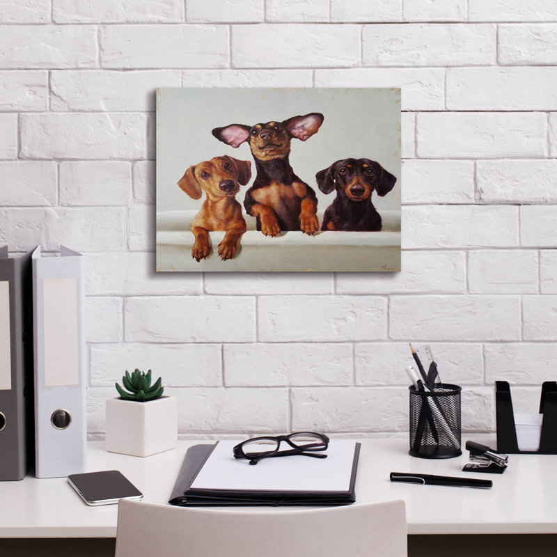 "3 Amigos" par Lucia Heffernan, H 12 po x l 16 po