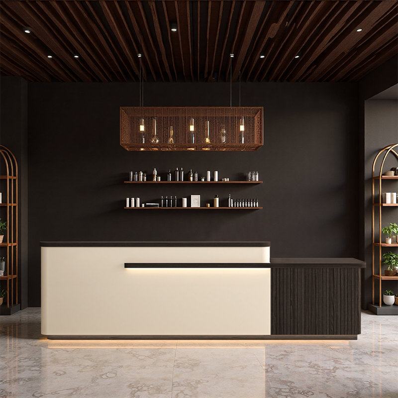 Comptoir de bar Retro Chic, Beige/Black