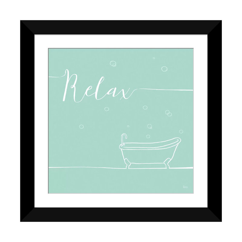 « salle de bain soulignée », reproduction d’impression sur toile, H 24 po x l 24 po x P 1 po, Papier d'art encadré noir