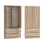 Jonathin 2 Door Solid + Manufactured Wood Wardrobe-511017875