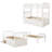 Twin Bunk Bed with Ladder, Safety Rail & Twin Trundle Bed with 3 Drawers, White Bed Frame for Teens & Guests-117987570